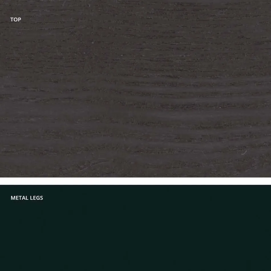 Mesa de cozinha em MDF e metal made in Italy, Wilmer Viadurini