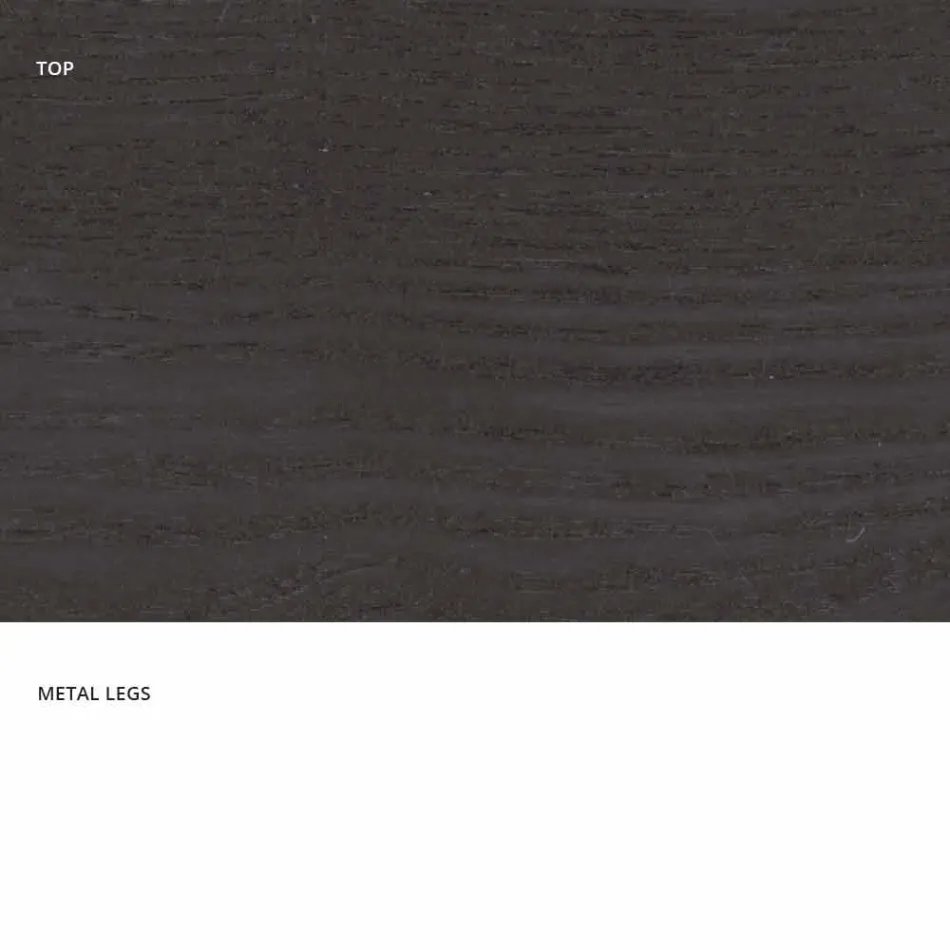 Mesa de cozinha em MDF e metal made in Italy, Wilmer Viadurini