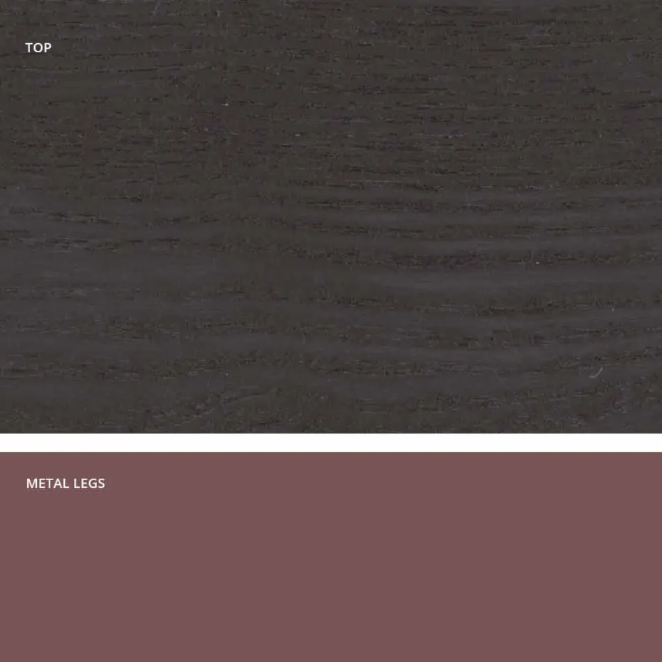 Mesa de cozinha em MDF e metal made in Italy, Wilmer Viadurini