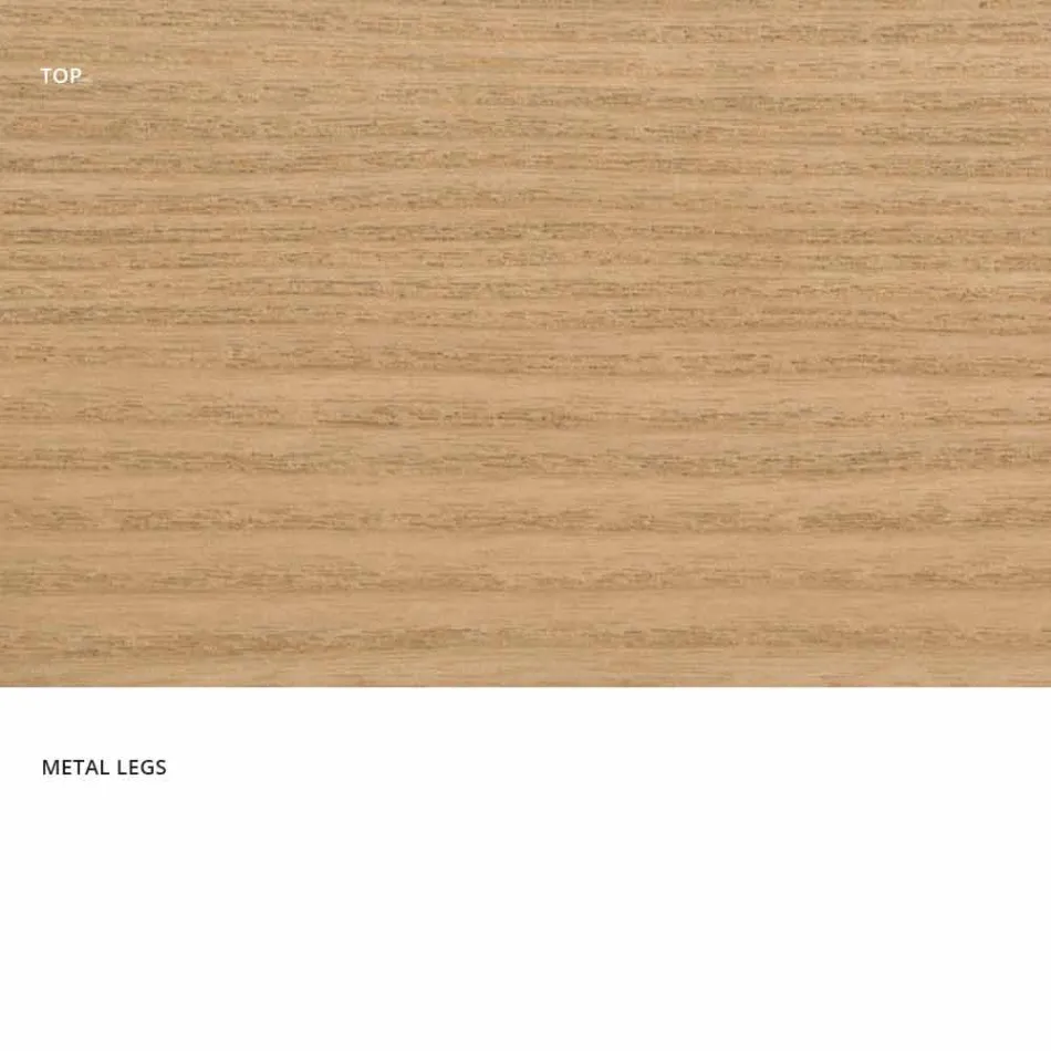 Mesa de cozinha em MDF e metal made in Italy, Wilmer Viadurini