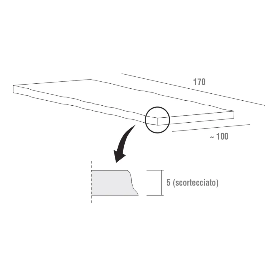 Mesa de cozinha de madeira descascada de alta qualidade fabricada na Itália - Pinóquio Viadurini