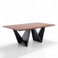 Mesa de jantar de design moderno em MDF e metal - Helene