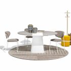 Mesa redonda para cozinha extensível até 160 cm Fabricado na Itália - Connubia Hey Gio Viadurini