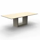 Mesa ao ar livre 200x100 cm Vela by Vondom, em resina de polietileno Viadurini