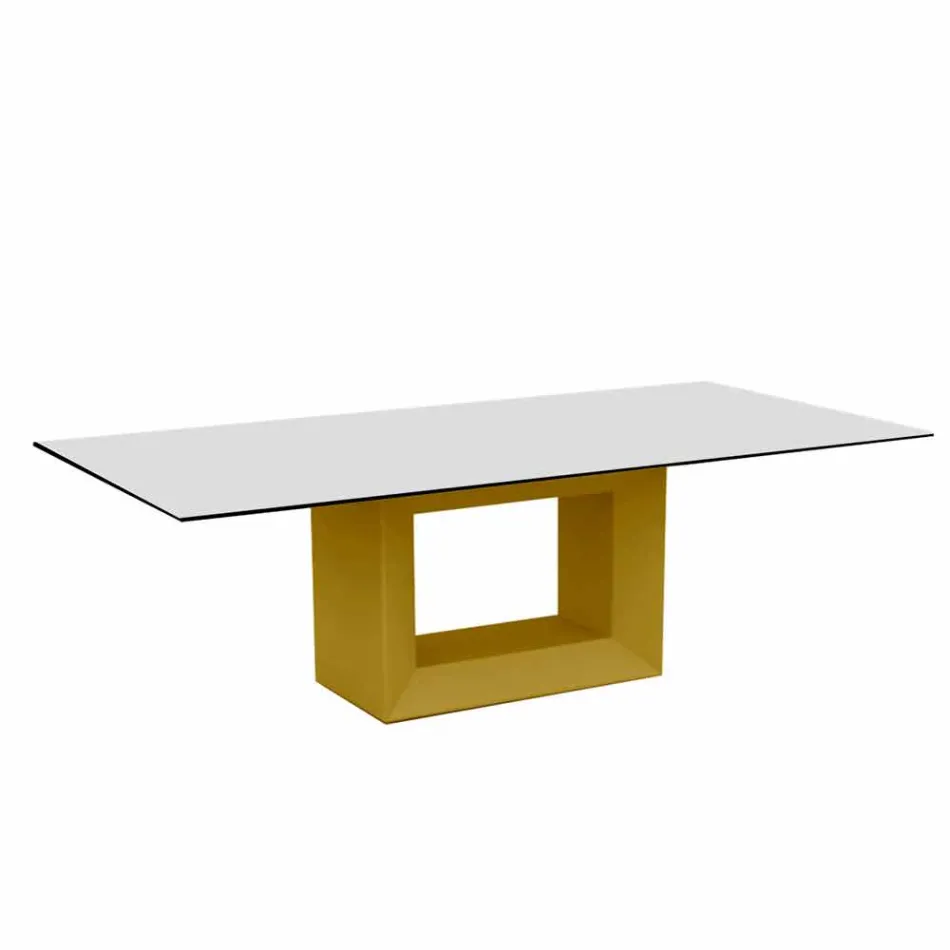Mesa ao ar livre 200x100 cm Vela by Vondom, em resina de polietileno Viadurini