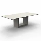 Mesa ao ar livre 200x100 cm Vela by Vondom, em resina de polietileno Viadurini