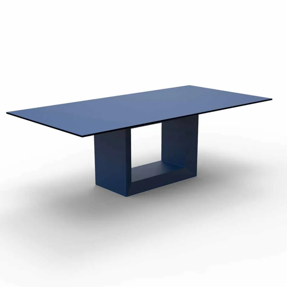Mesa ao ar livre 200x100 cm Vela by Vondom, em resina de polietileno Viadurini
