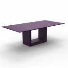 Mesa ao ar livre 200x100 cm Vela by Vondom, em resina de polietileno Viadurini