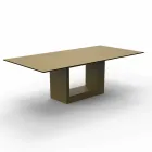 Mesa ao ar livre 200x100 cm Vela by Vondom, em resina de polietileno Viadurini