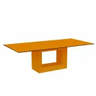 Mesa ao ar livre 200x100 cm Vela by Vondom, em resina de polietileno Viadurini