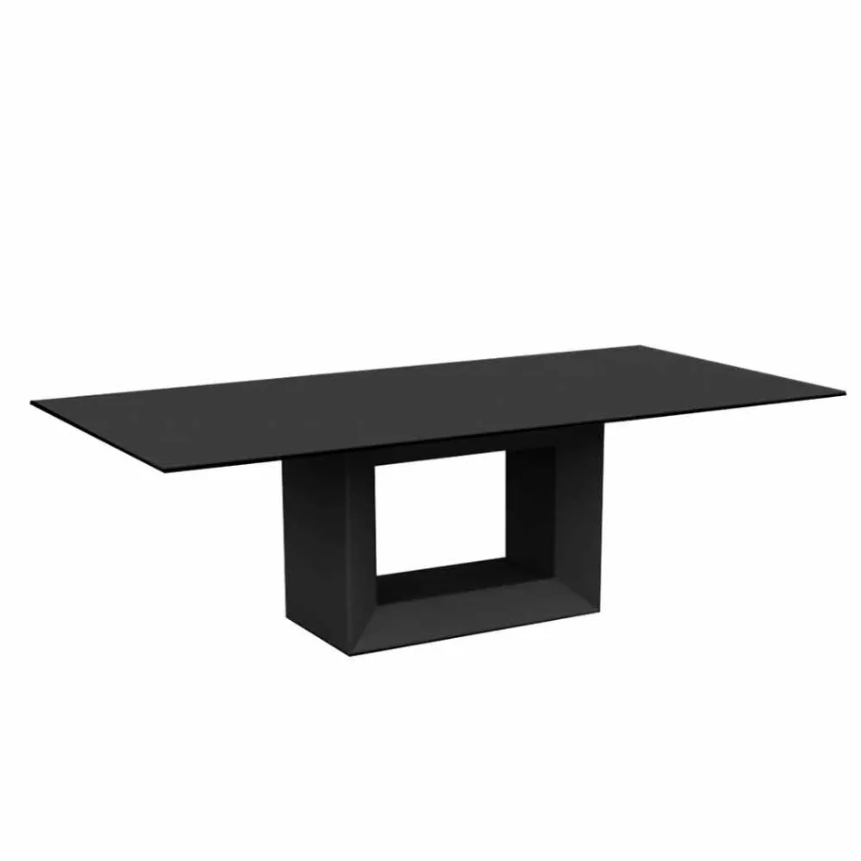 Mesa ao ar livre 200x100 cm Vela by Vondom, em resina de polietileno Viadurini