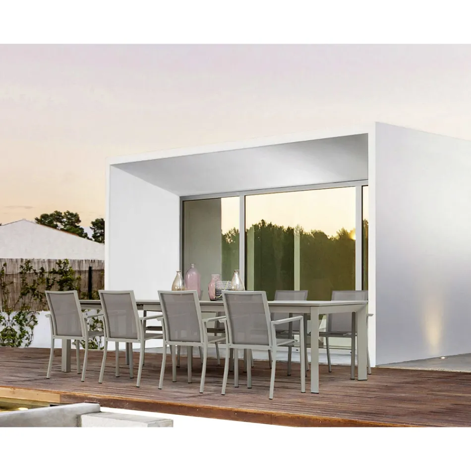 Mesa Extensível para Exterior até 240 cm em Alumínio Homemotion - Casper Viadurini