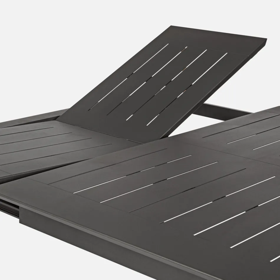 Mesa Exterior Extensível até 160 cm em Alumínio, Homemotion - Andries Viadurini