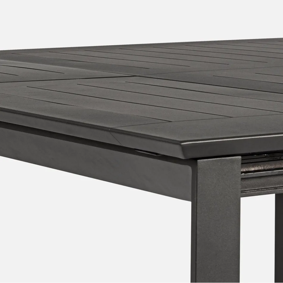 Mesa Exterior Extensível até 160 cm em Alumínio, Homemotion - Andries Viadurini