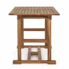 Mesa Externa Extensível Até 160 cm em Madeira de Acácia - Nuvem Viadurini