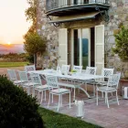 Mesa externa extensível até 320 cm em aço galvanizado fabricado na Itália - Pérola Viadurini