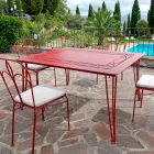 Mesa Exteriores Artesanais em Ferro Pintado Made in Italy - Zagato Viadurini