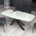 Mesa para área externa com base de alumínio e tampo laminado HPL de 12 mm - Zefiro