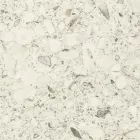 Mesa Externa com Base de Madeira e Tampo de Cerâmica Branca Terrazzo - Infinity Viadurini