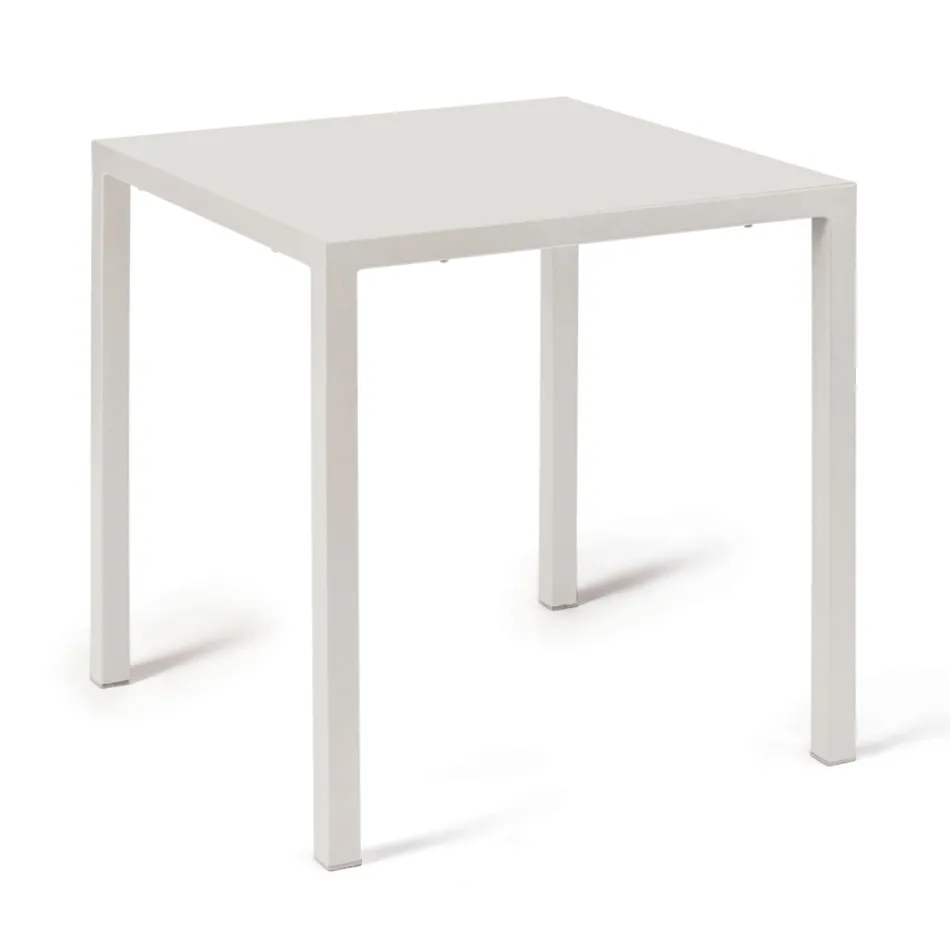 Mesa Externa com Estrutura em Aço Galvanizado Fabricado na Itália - Azul Viadurini