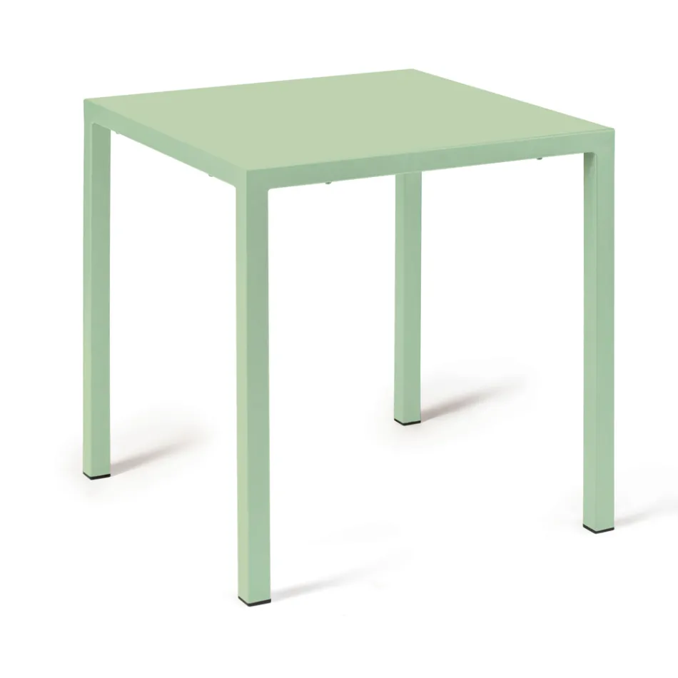 Mesa Externa com Estrutura em Aço Galvanizado Fabricado na Itália - Azul Viadurini