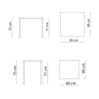 Mesa Externa com Estrutura em Aço Galvanizado Fabricado na Itália - Azul Viadurini