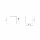 Moderna mesa empilhável de metal quadrada para exterior, fabricada em Itália - Aila Viadurini