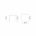 Moderna mesa empilhável de metal quadrada para exterior, fabricada em Itália - Aila Viadurini