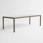 Mesa ao ar livre em alumínio de design moderno para jardim - Mississippi2 Viadurini