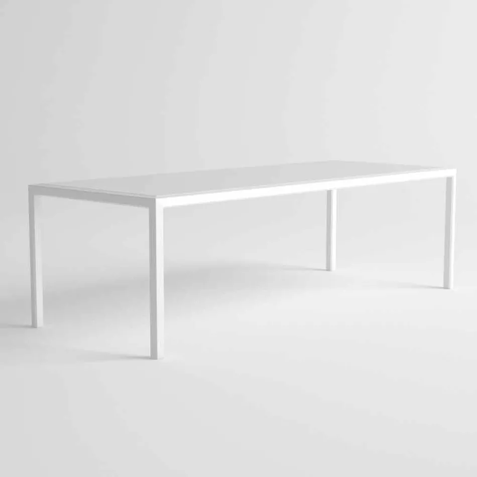 Mesa ao ar livre em alumínio de design moderno para jardim - Mississippi2 Viadurini