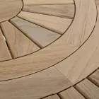 Mesa Externa de Teca com Tampo Central Giratório, Homemotion - Dimitris Viadurini