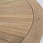 Mesa Externa de Teca com Tampo Central Giratório, Homemotion - Dimitris Viadurini