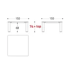 Tampo de mesa ao ar livre Hpl ou cerâmica feita na Itália - Plinto por Varaschin Viadurini