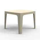 Mesa quadrada de exterior sólida por Vondom em polipropileno, design Viadurini