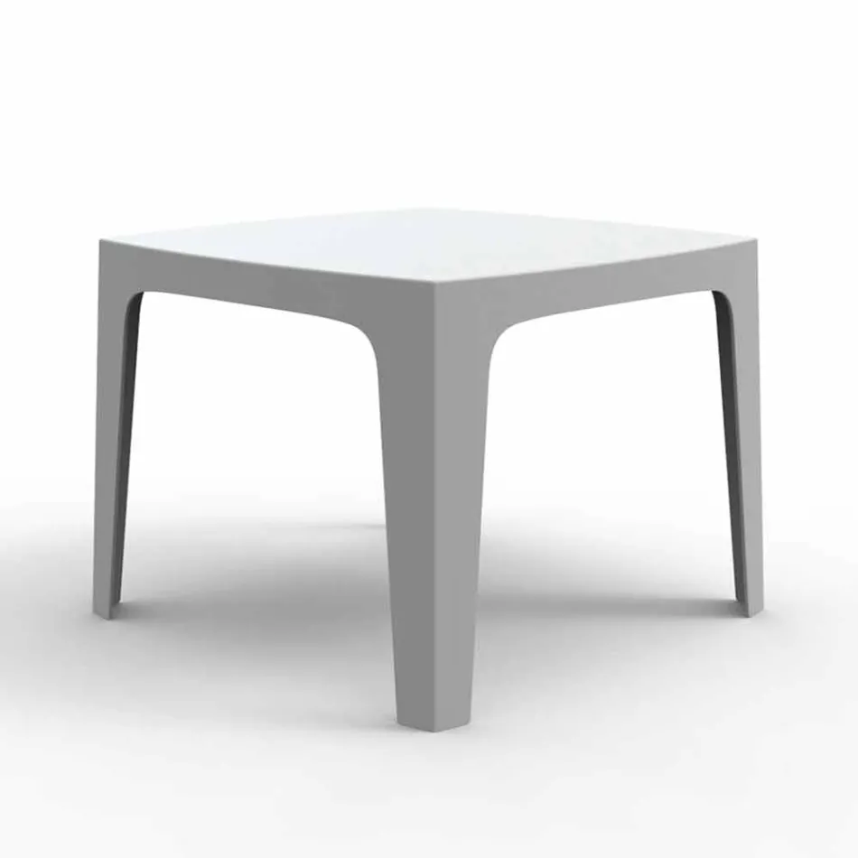 Mesa quadrada de exterior sólida por Vondom em polipropileno, design Viadurini
