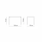 Mesa de exterior autonivelante retangular de metal fabricada em Itália - Binda Viadurini