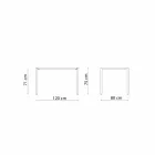 Mesa de exterior autonivelante retangular de metal fabricada em Itália - Binda Viadurini