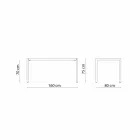 Mesa de exterior autonivelante retangular de metal fabricada em Itália - Binda Viadurini