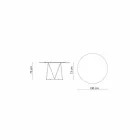 Mesa ao ar livre moderna redonda em metal pintado fabricado na Itália - Ibra Viadurini