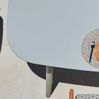 Varaschin Ellisse design de mesa ao ar livre em alumínio colorido Viadurini