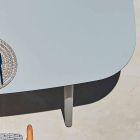 Varaschin Ellisse design de mesa ao ar livre em alumínio colorido Viadurini