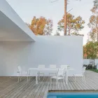 Mesa extensível de jardim até 240 cm em alumínio branco ou cinza - Franz Viadurini