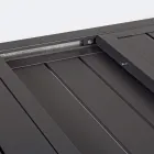 Mesa extensível de jardim até 240 cm em alumínio branco ou cinza - Franz Viadurini