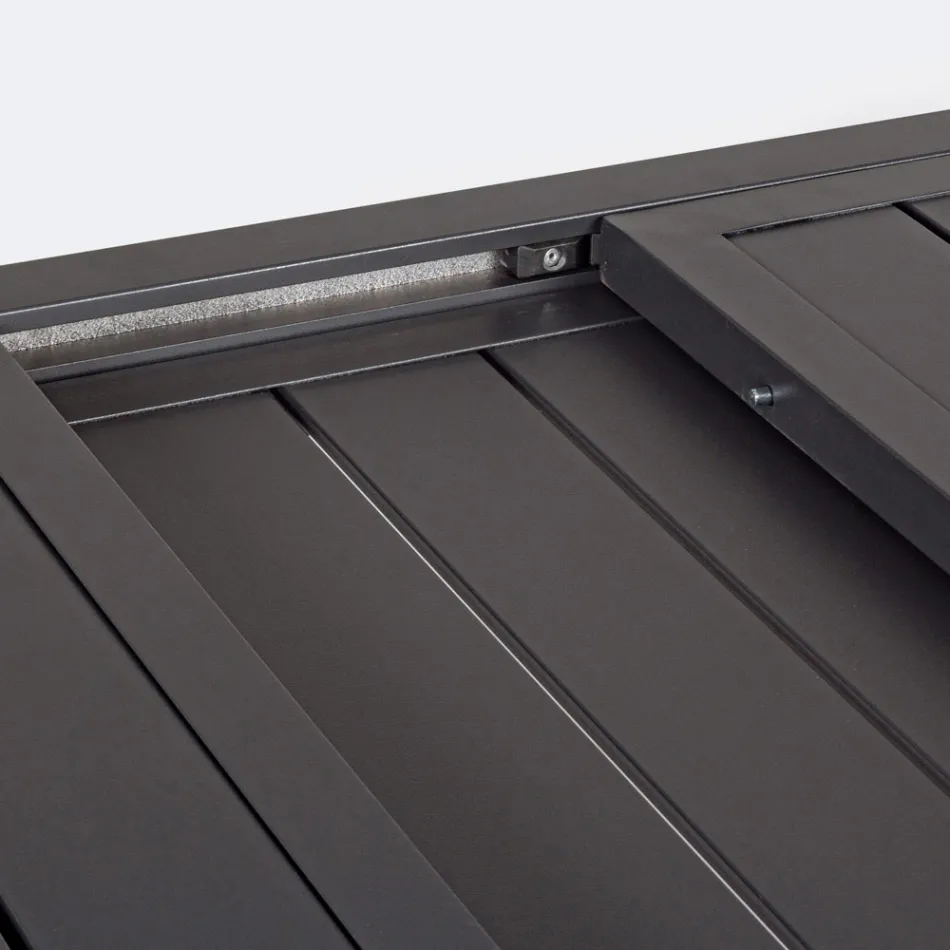 Mesa extensível de jardim até 240 cm em alumínio branco ou cinza - Franz Viadurini