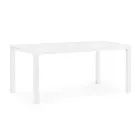 Mesa extensível de jardim até 240 cm em alumínio branco ou cinza - Franz Viadurini