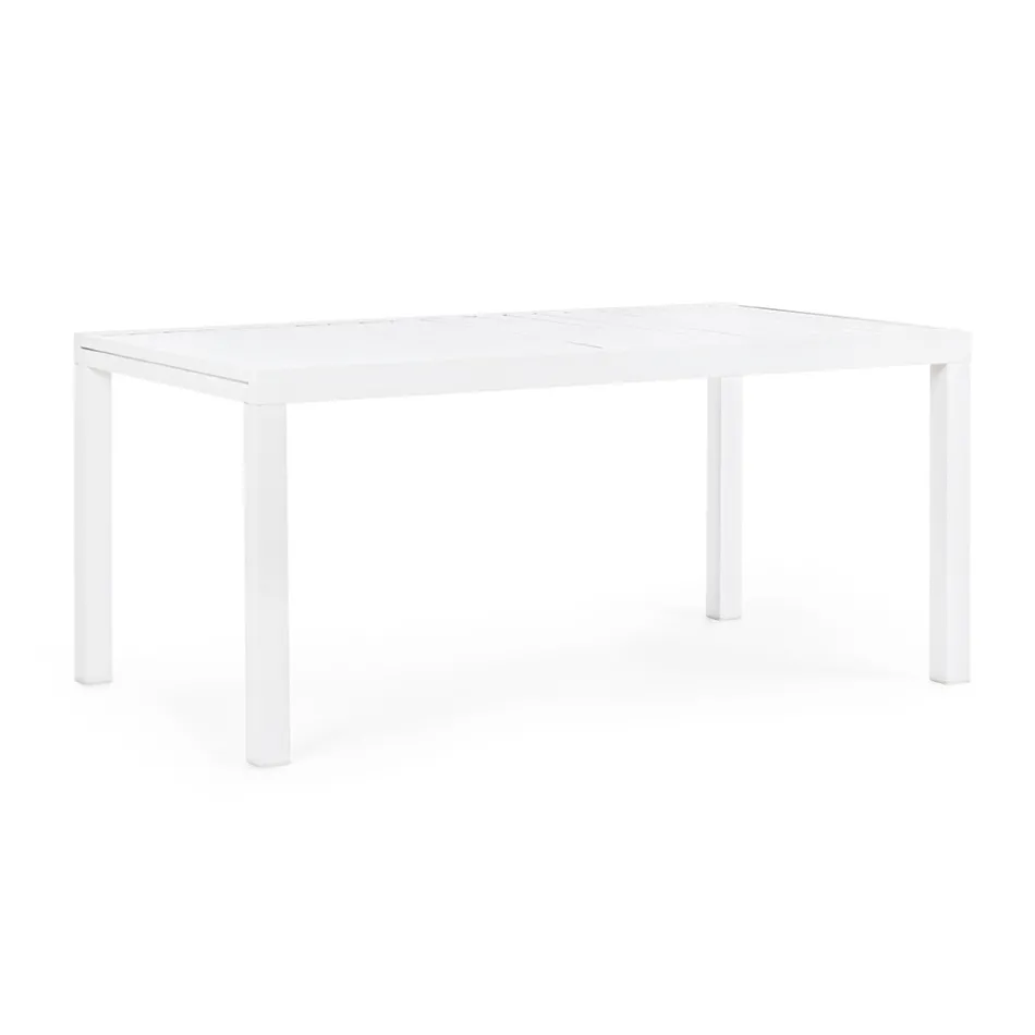 Mesa extensível de jardim até 240 cm em alumínio branco ou cinza - Franz Viadurini