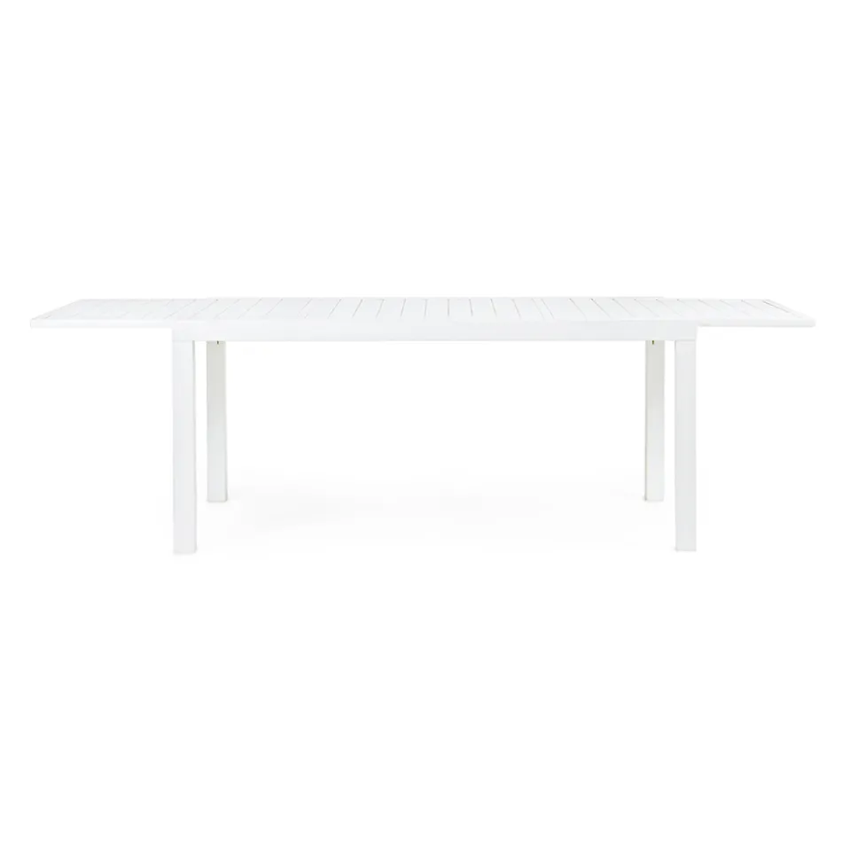 Mesa extensível de jardim até 240 cm em alumínio branco ou cinza - Franz Viadurini