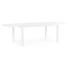 Mesa extensível de jardim até 240 cm em alumínio branco ou cinza - Franz Viadurini
