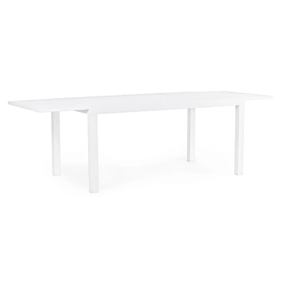 Mesa extensível de jardim até 240 cm em alumínio branco ou cinza - Franz Viadurini