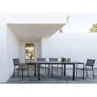 Mesa extensível de jardim até 240 cm em alumínio branco ou cinza - Franz Viadurini